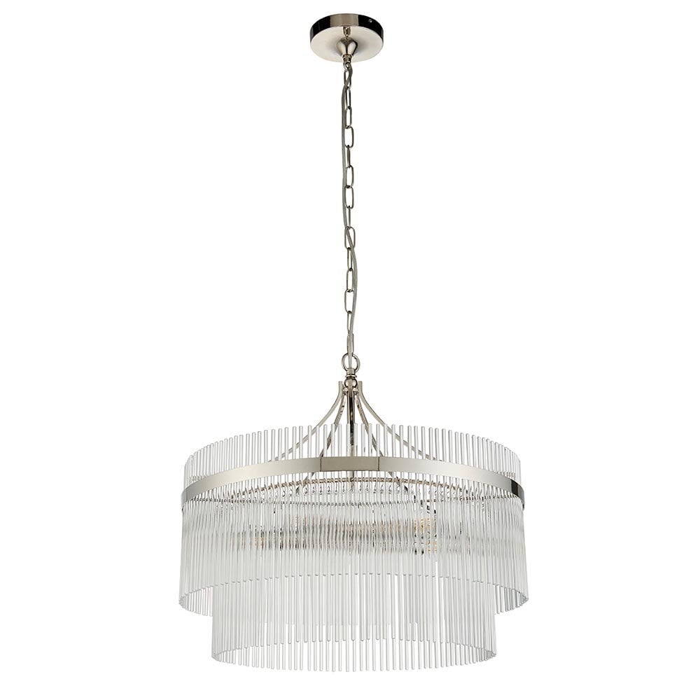 Marietta 5 Light Bright Nickel Pendant