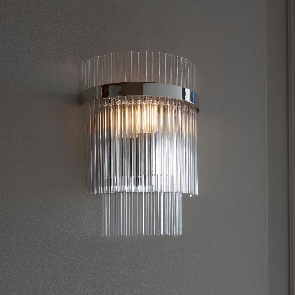 Marietta Bright Nickel Wall Light