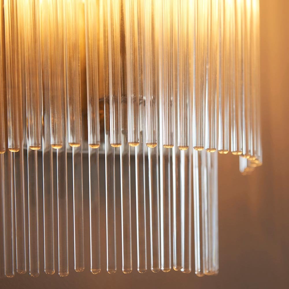 Marietta Bright Nickel Wall Light