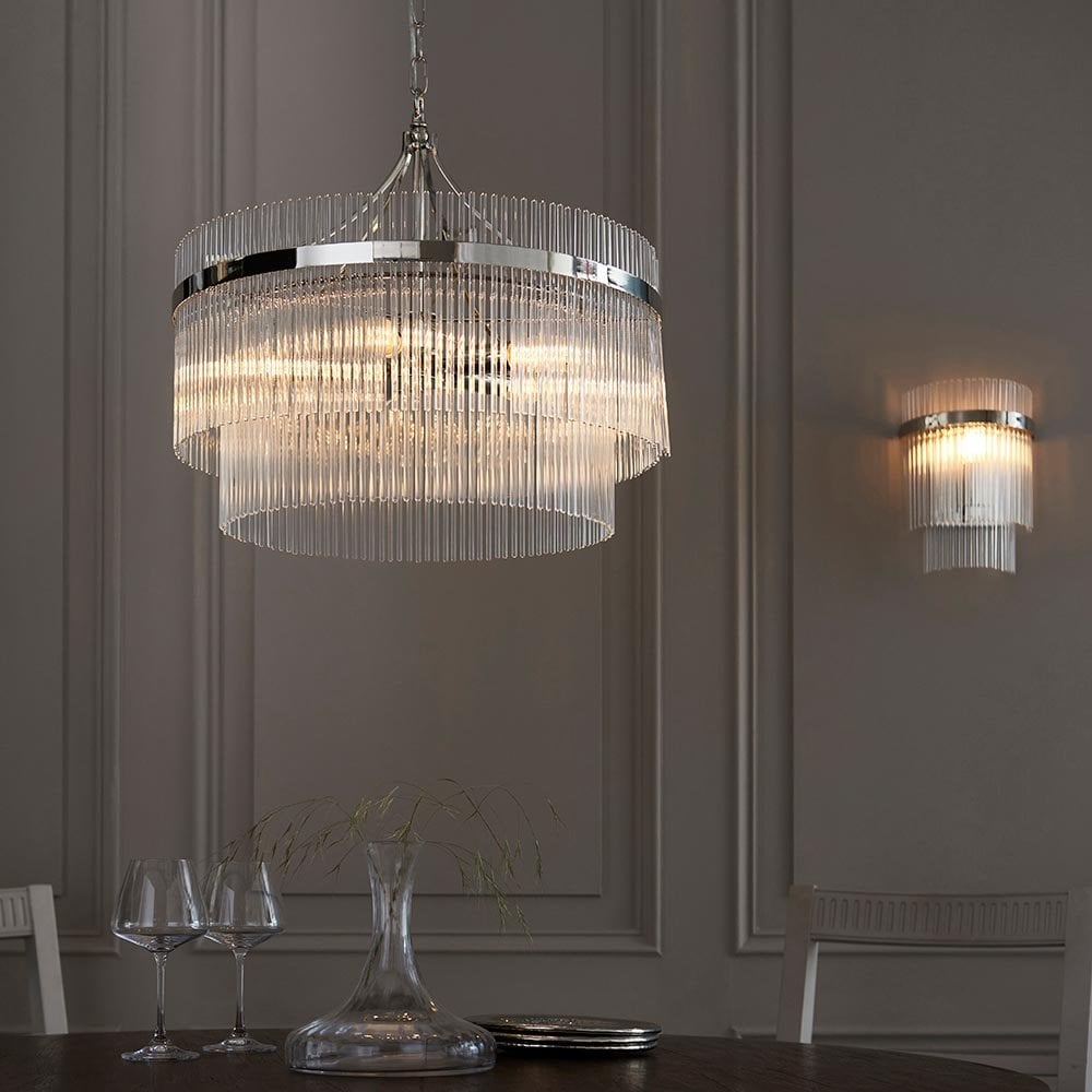 Marietta Bright Nickel Wall Light