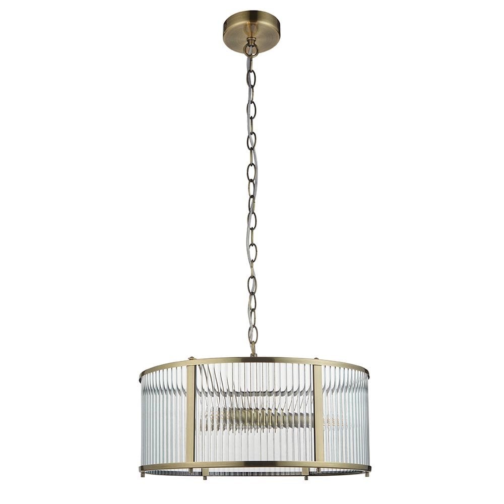 Ridgeton 3 Light Antique Brass Pendant