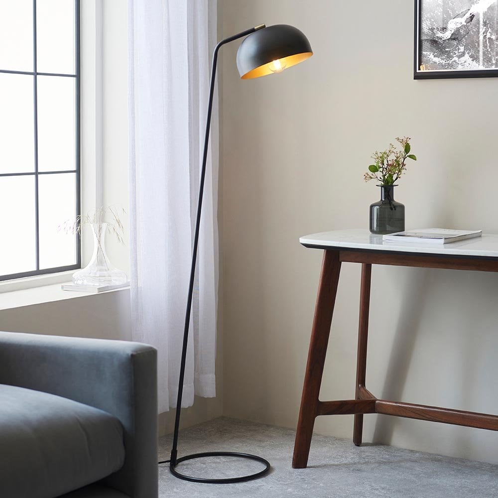 Brair Table Lamp with Antique Brass Inner Shade