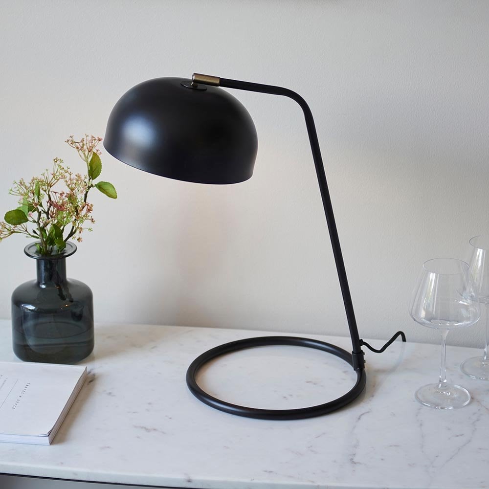 Brair Table Lamp with Antique Brass Inner Shade