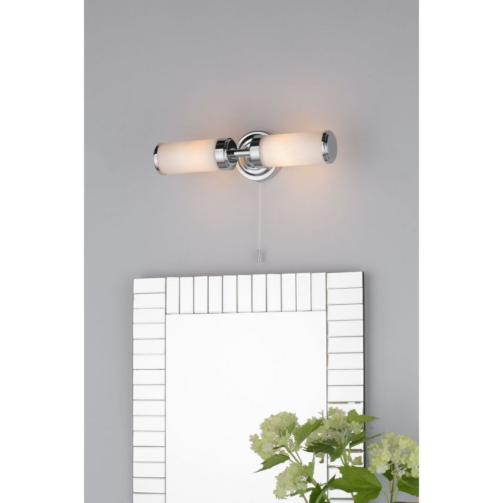 Century 2-Light Polished Chrome Bathroom Wall Bracket