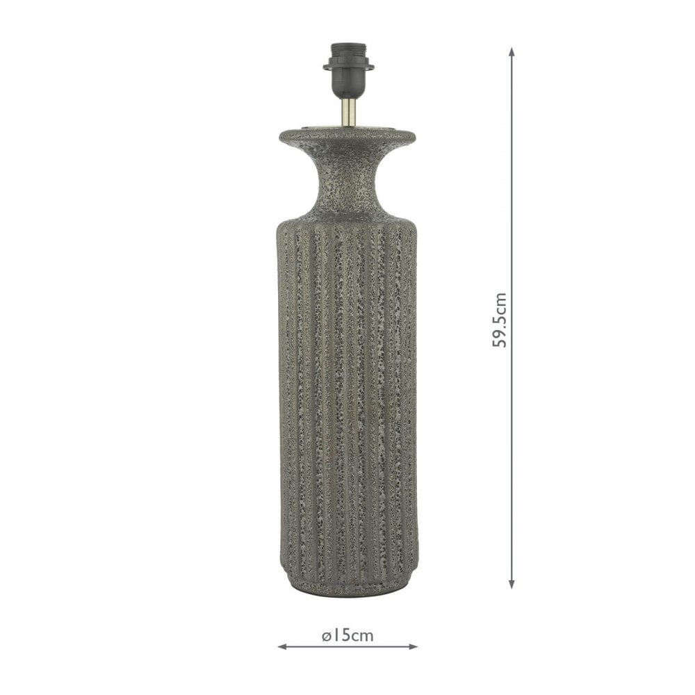 Dugan Table Lamp Black Volcanic Glaze Base Only
