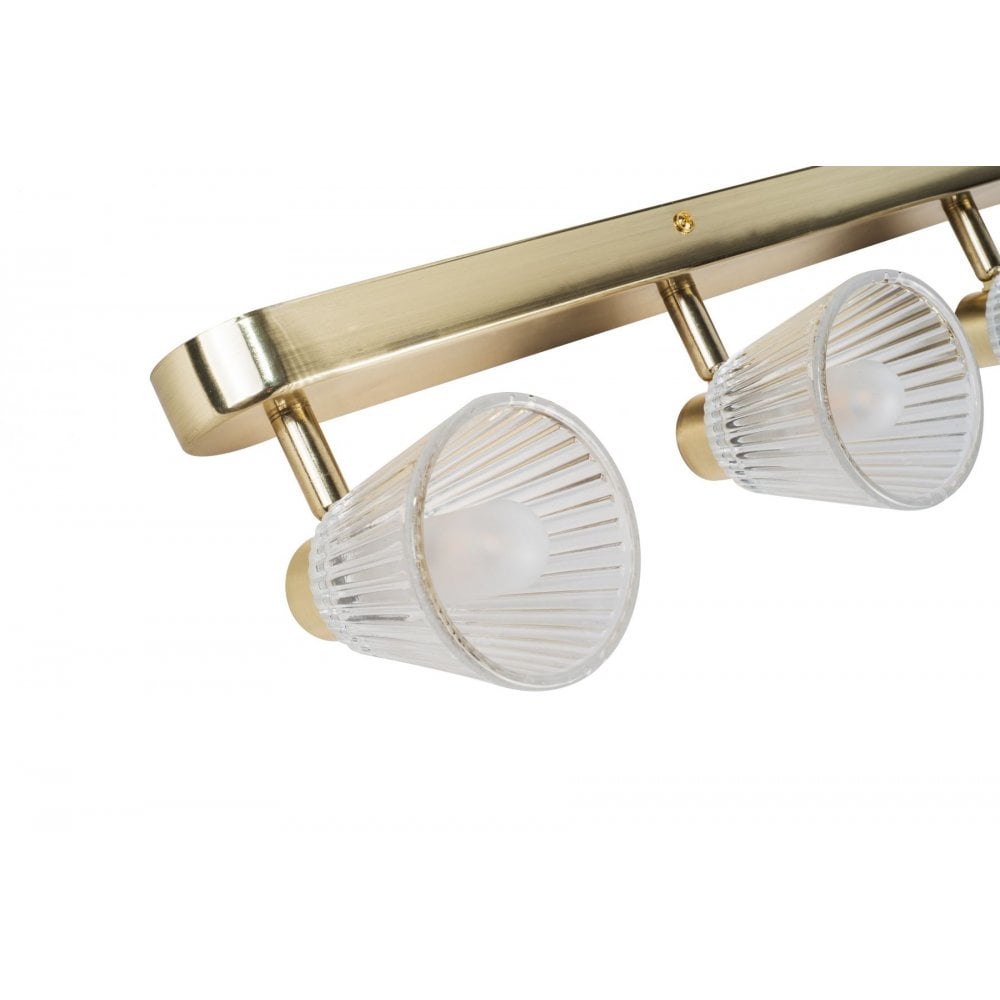 Gatsby 4 Light Bathroom Wall Fitting in Satin Brass