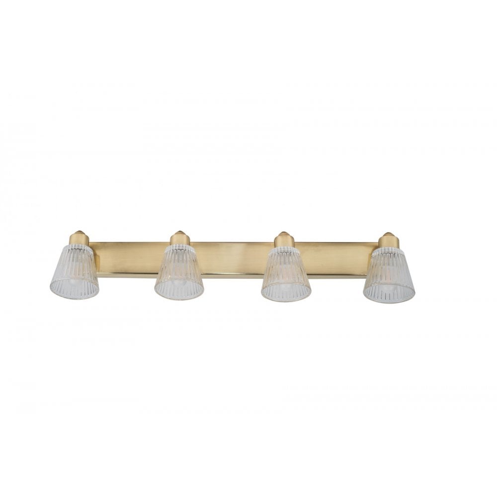 Gatsby 4 Light Bathroom Wall Fitting in Satin Brass