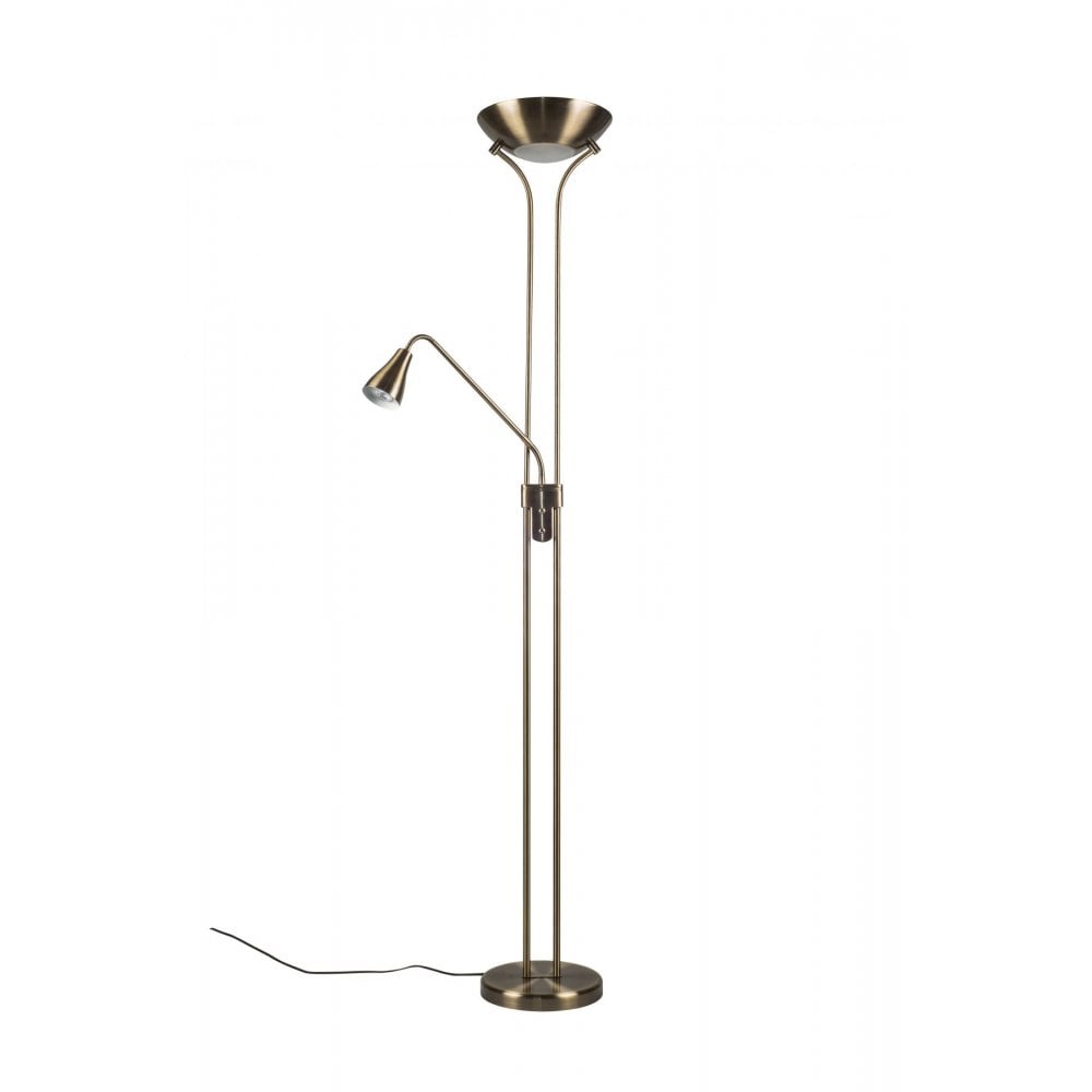 Alba Antique Brass Mother & Child Floor Lamp