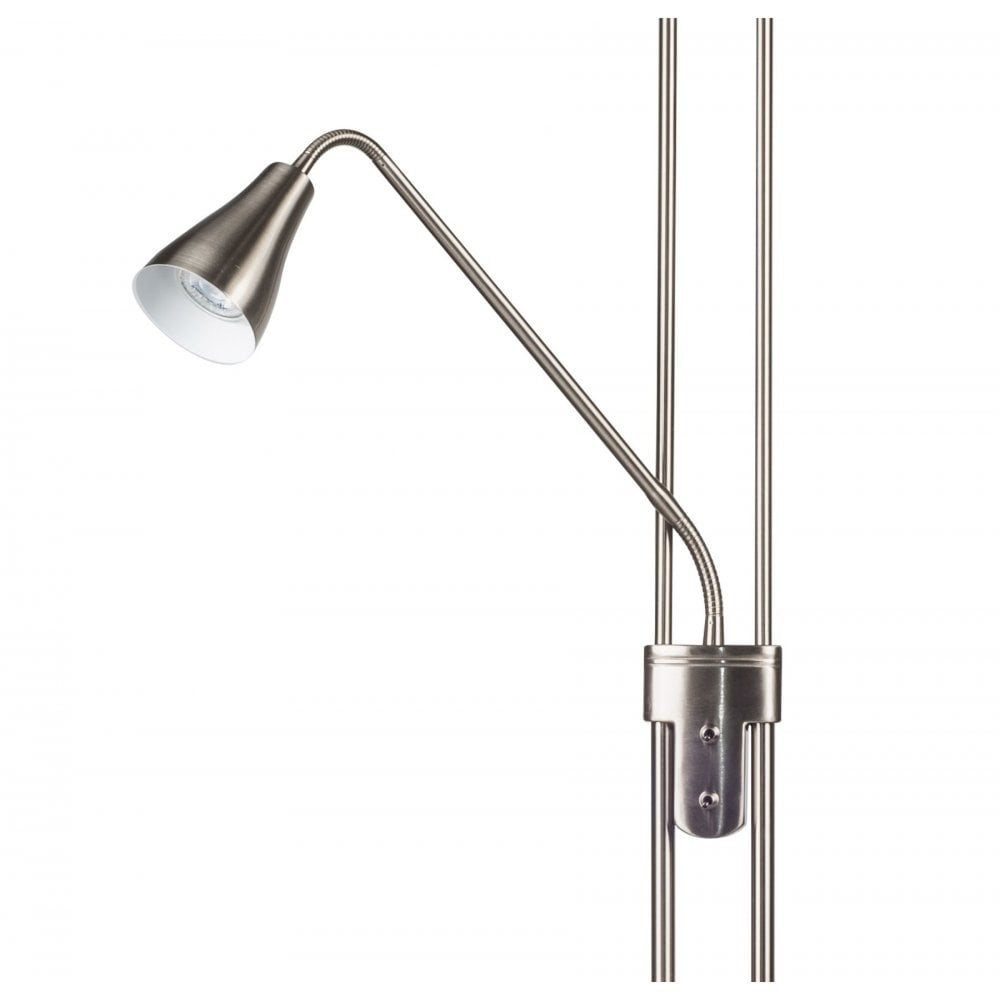 Alba Satin Chrome Mother & Child Floor Lamp