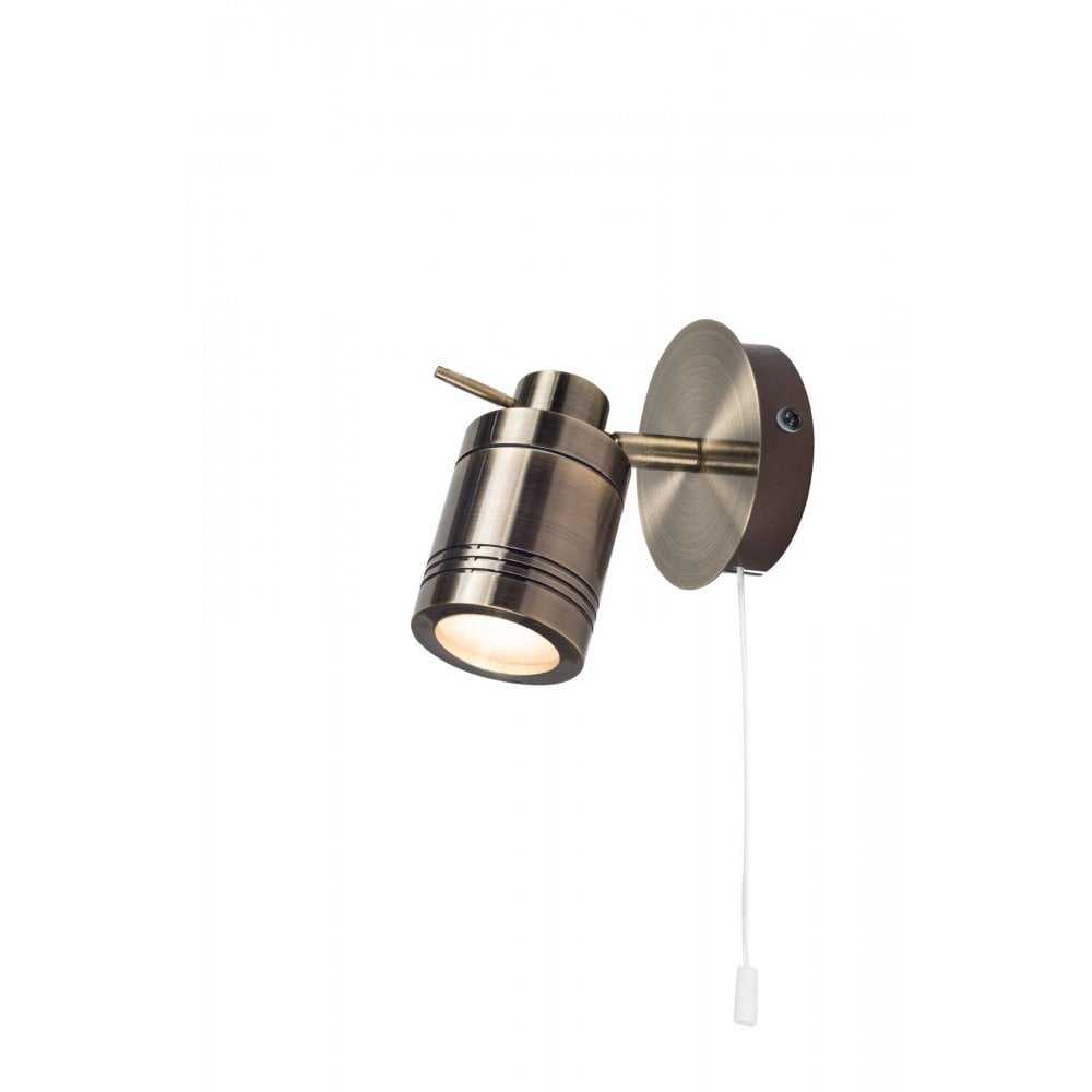 Luxo Single Spotlight in Antique Brass