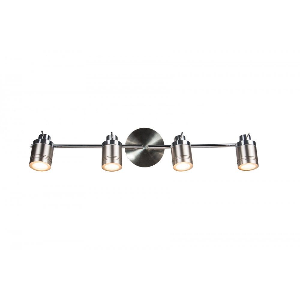 Luxo 4 light Spotlight Bar in Satin Chrome