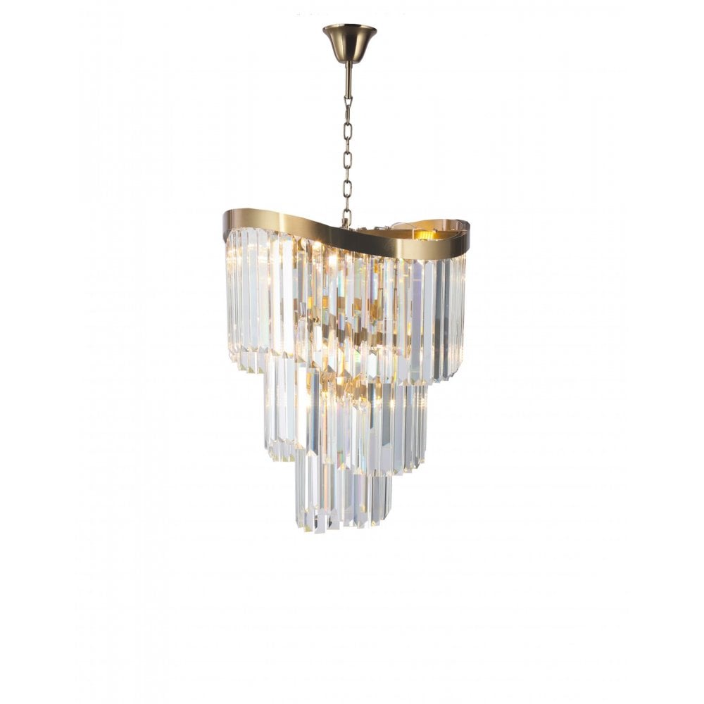 Waverly 6 Light Satin Brass Chandelier