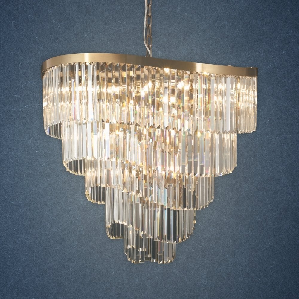 Waverly 16 Light Satin Brass Chandelier