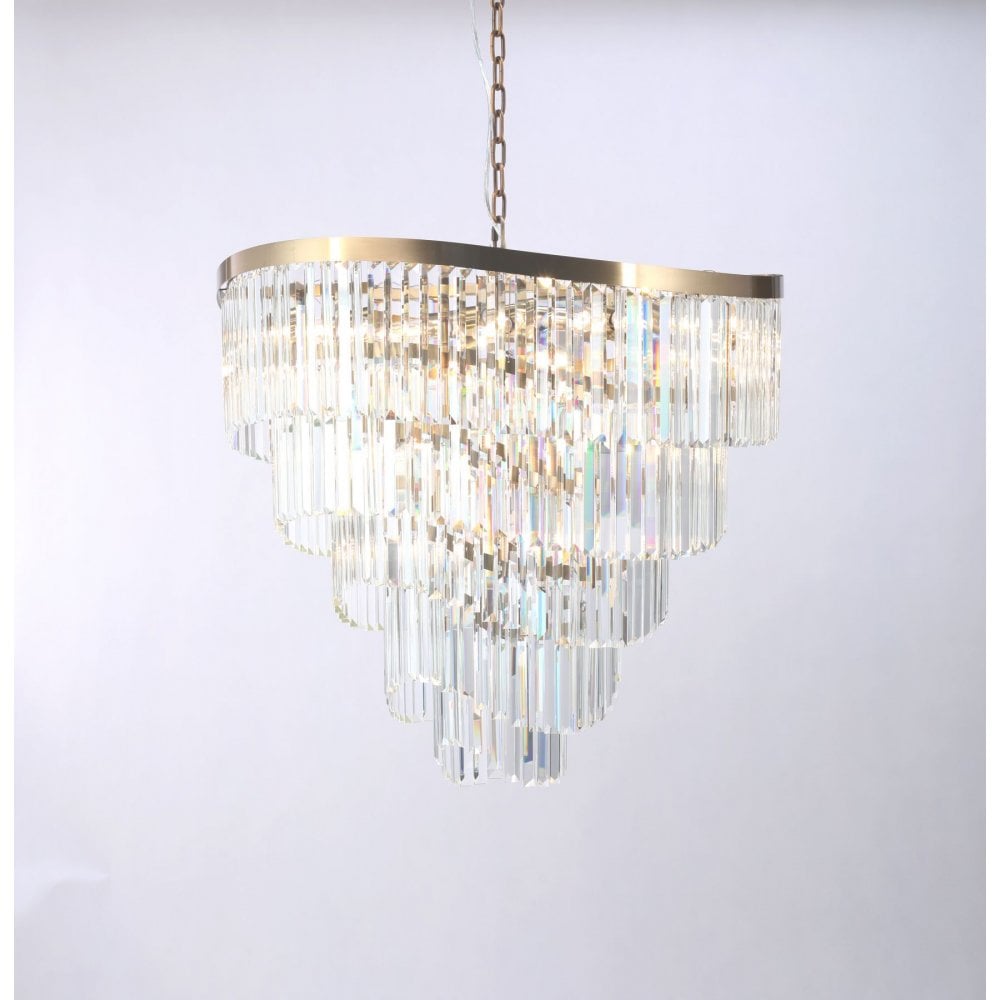 Waverly 16 Light Satin Brass Chandelier