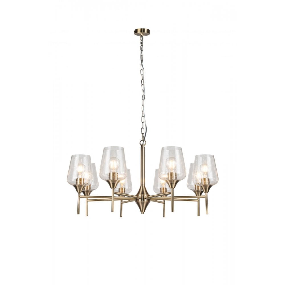 Vino 8 Light Antique Brass Pendant
