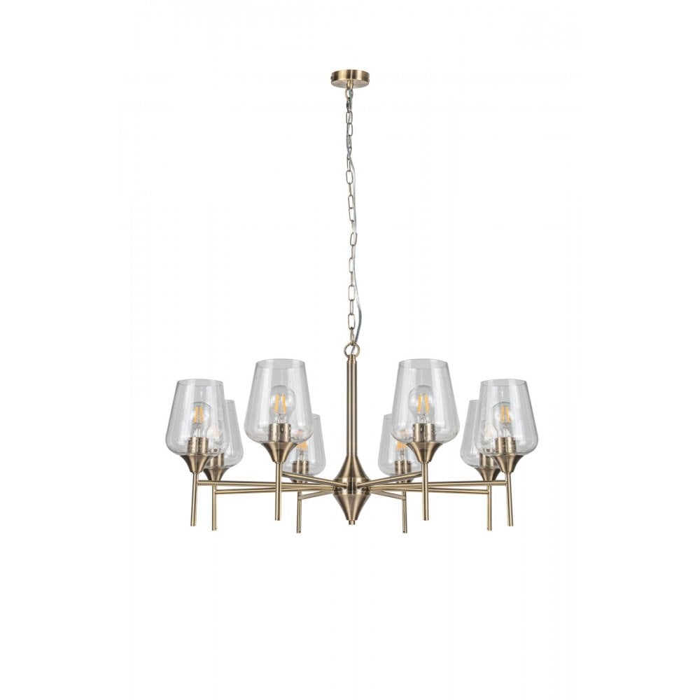 Vino 8 Light Antique Brass Pendant