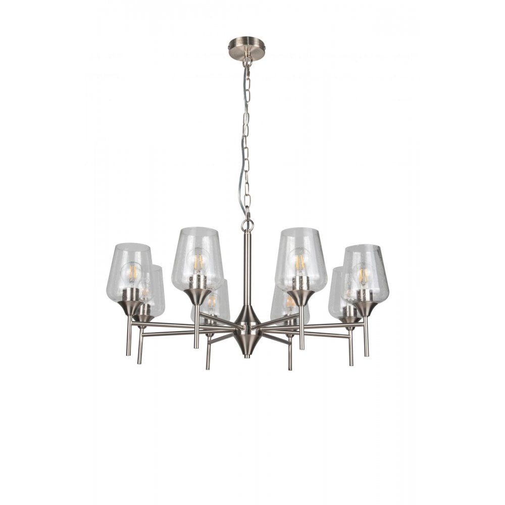 Vino 8 Light Satin Chrome Pendant
