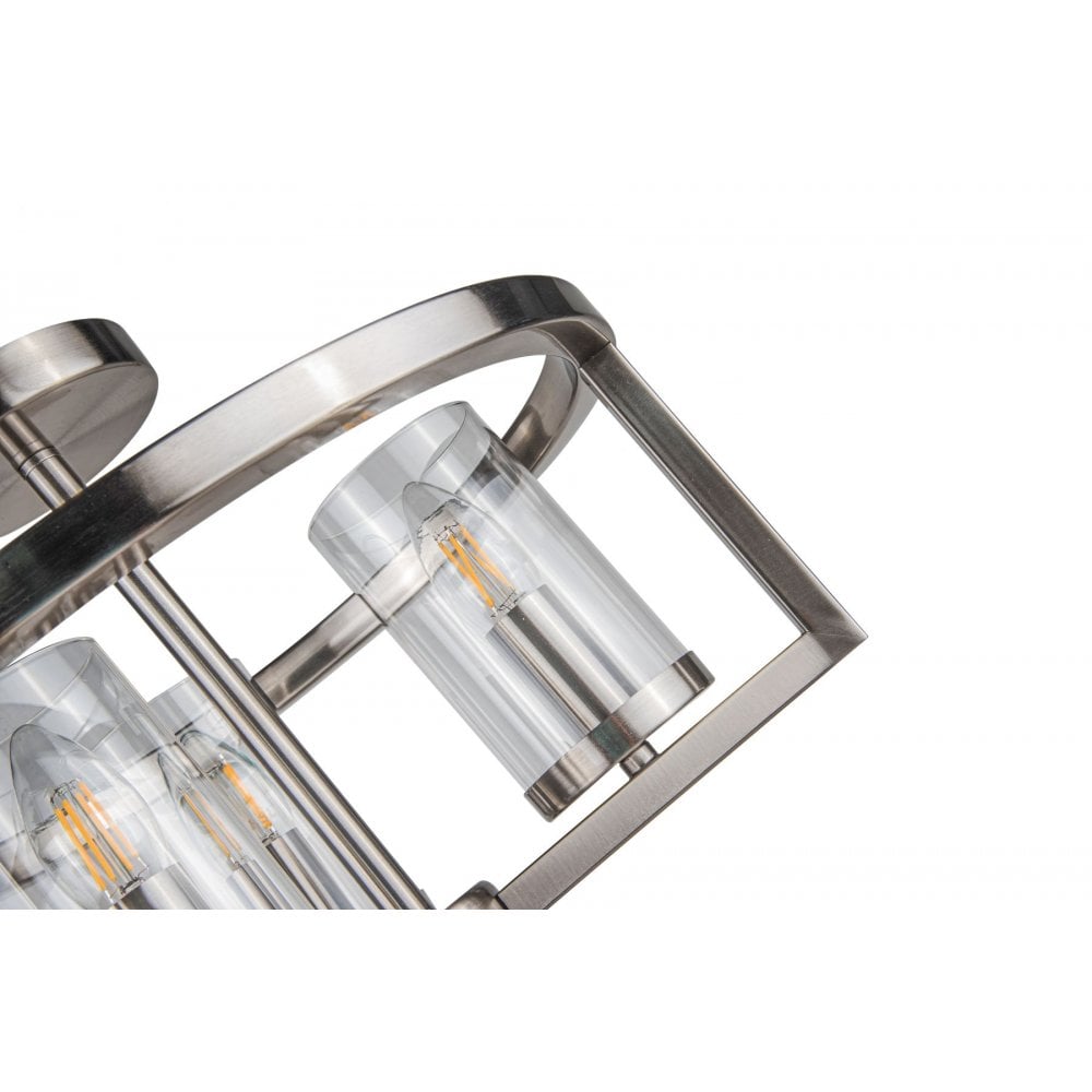Costello 3 Light Satin Chrome Semi Flush