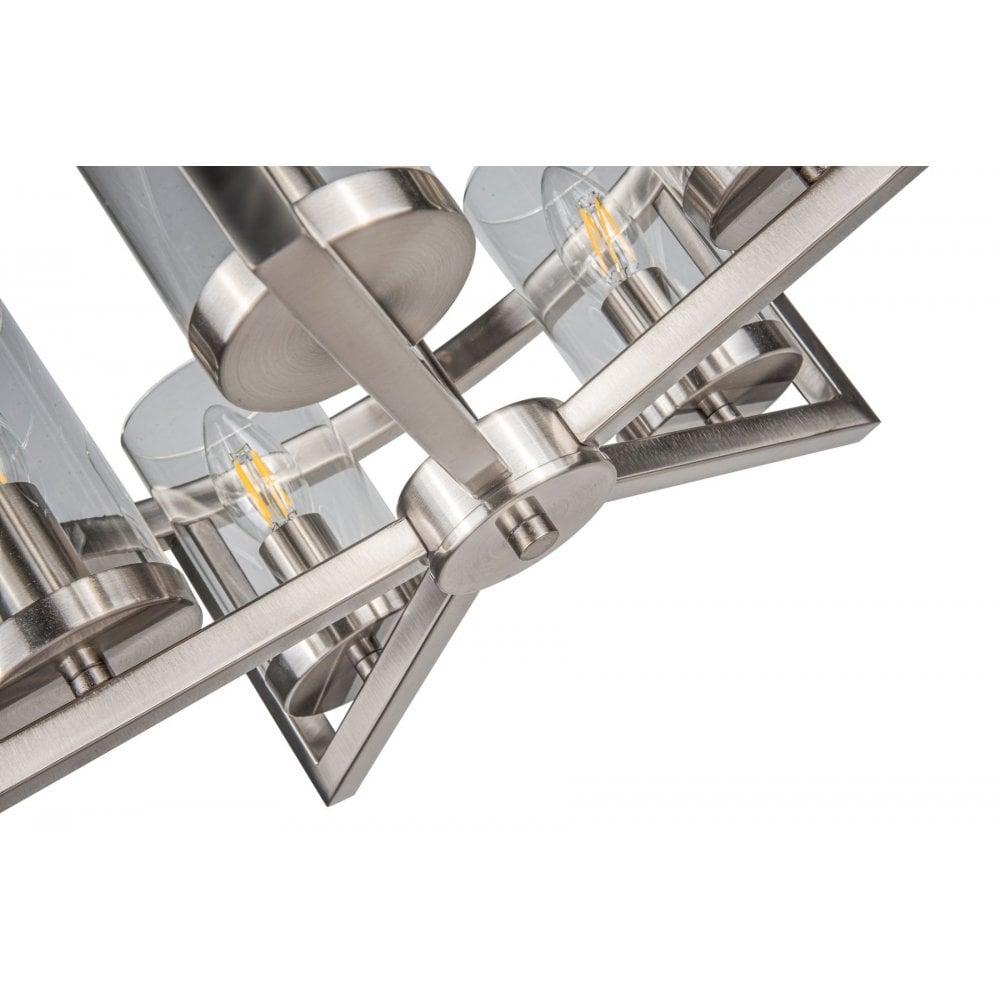 Costello 5 Light Satin Chrome Semi Flush