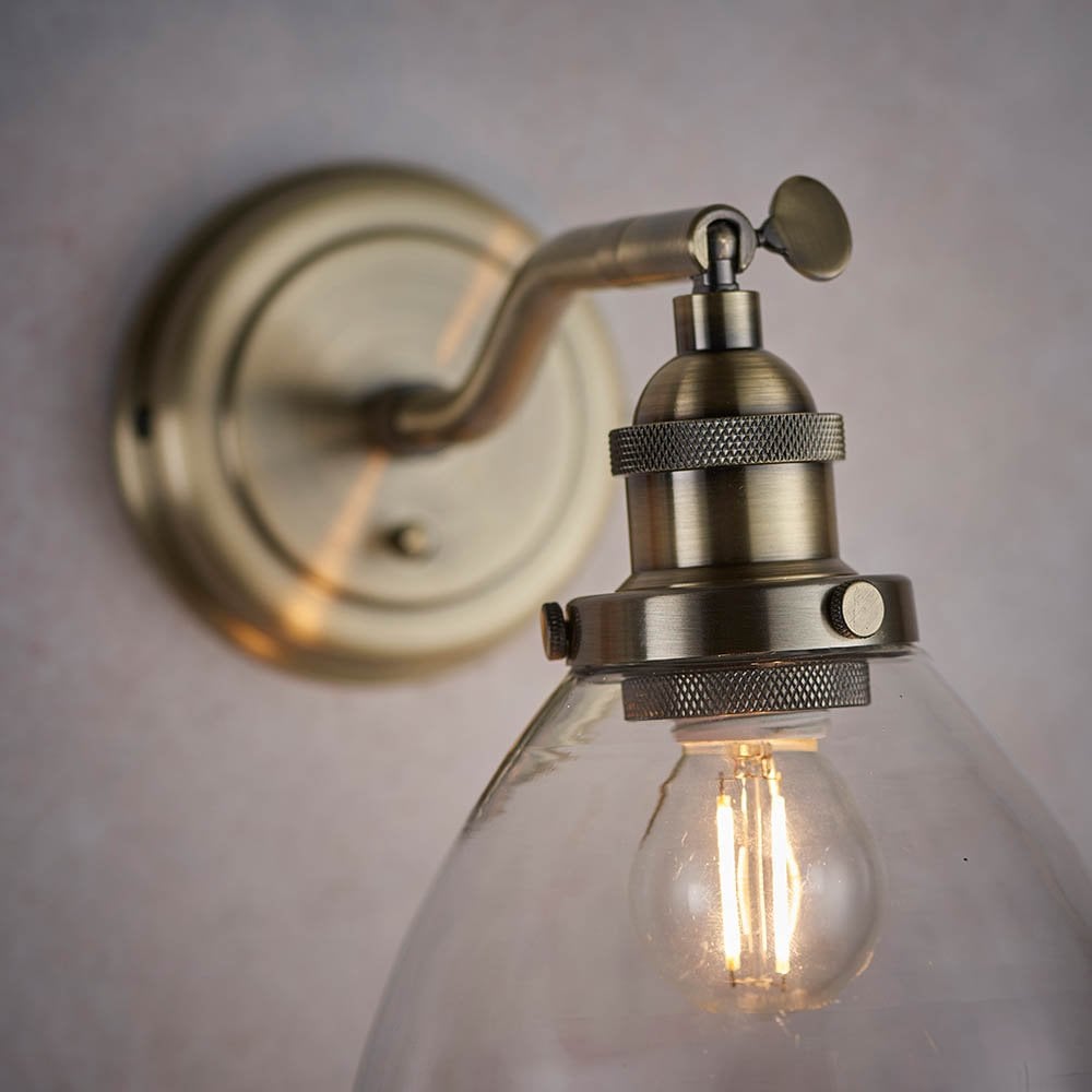 Hansen Wall Light in Antique Brass