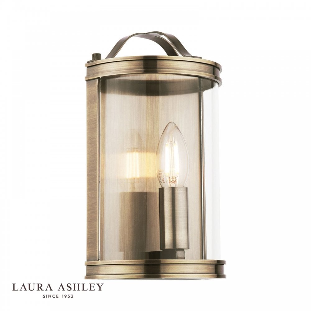 Harrington Wall Light in Antique Brass