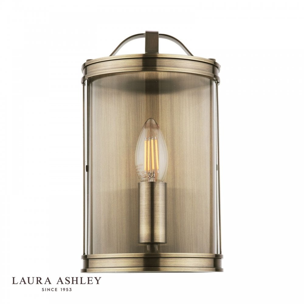 Harrington Wall Light in Antique Brass