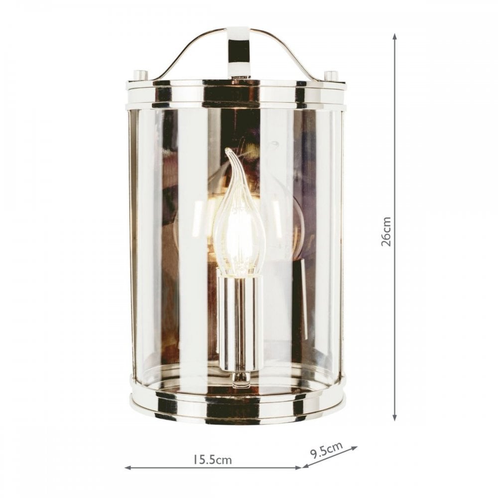 Harrington Wall Light in Polished Nickel