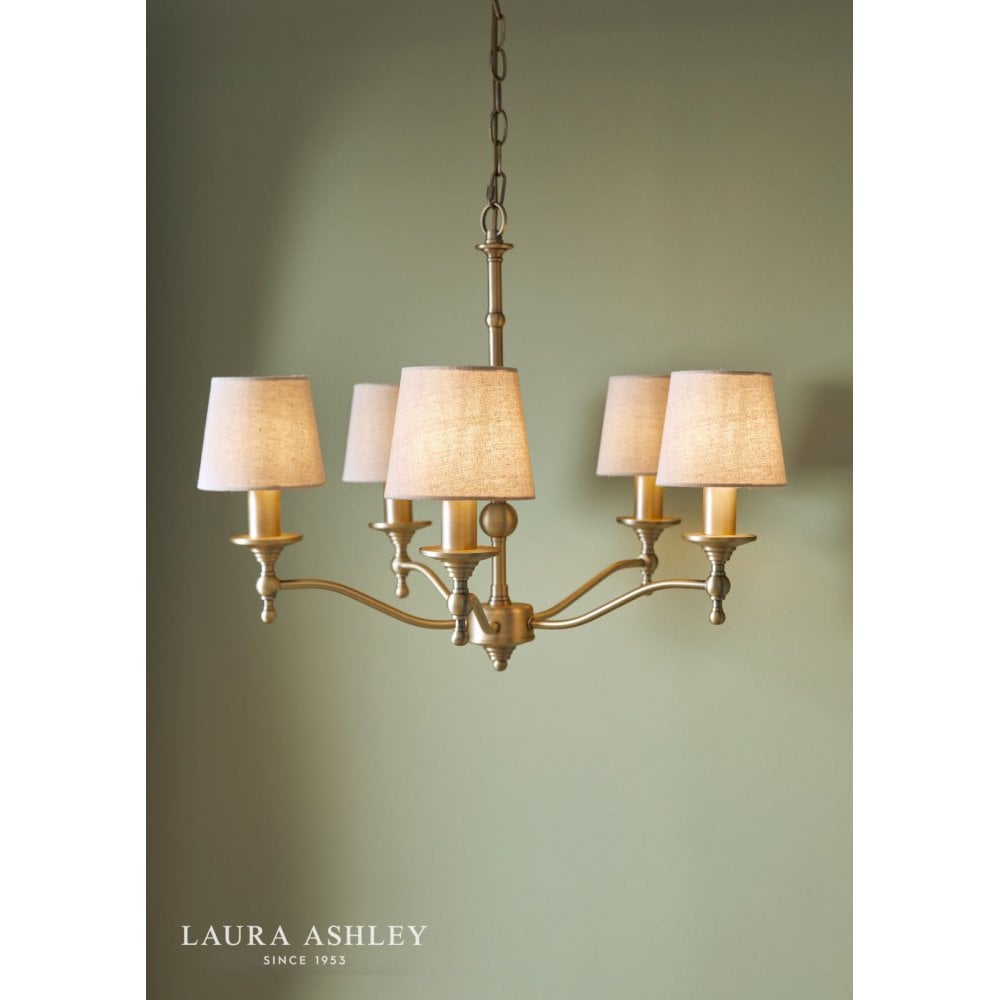 Ludchurch 5 Light Matt Antique Bras Pendant Fitting Only