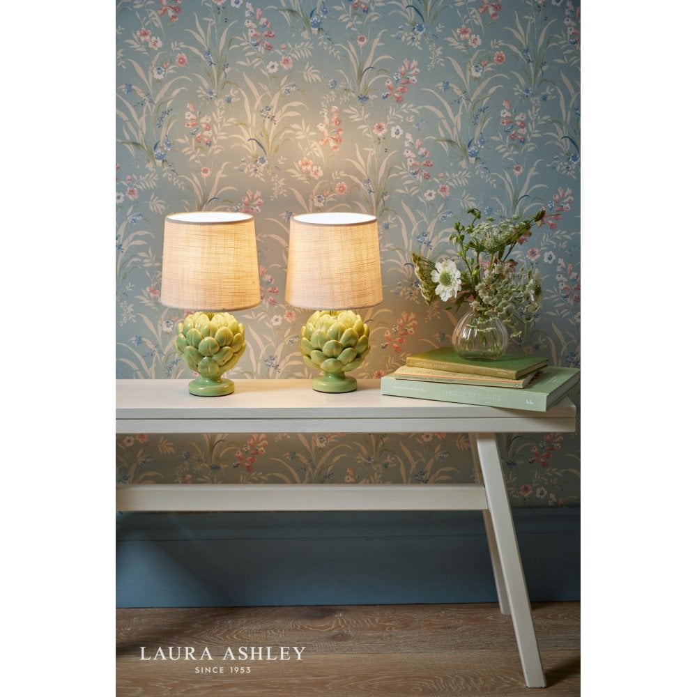 Artichoke Green Twin Pack Table Lamp C/W Shade