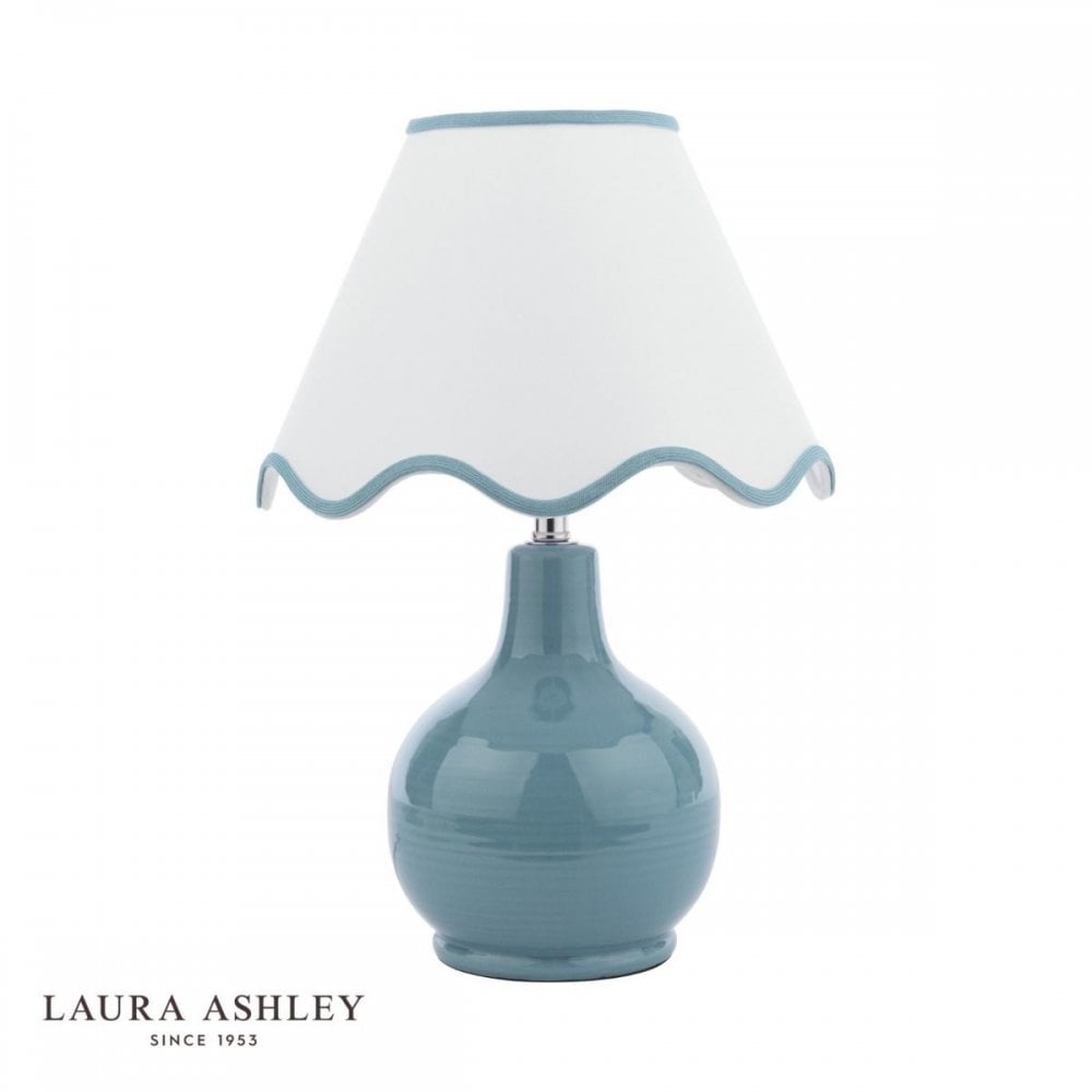 Bramhope Blue Table Lamp C/W Shade