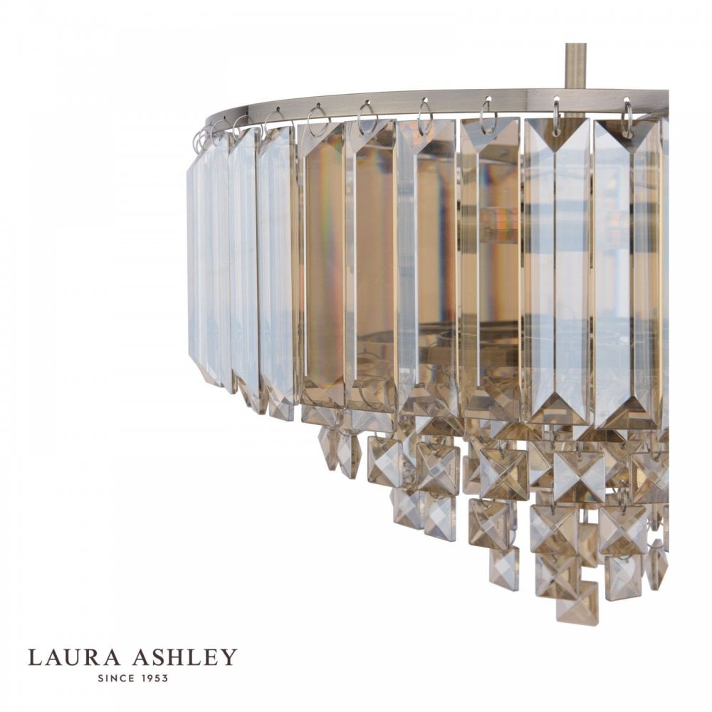 Vienna 3 Light Semi Flush Champagne Crystal