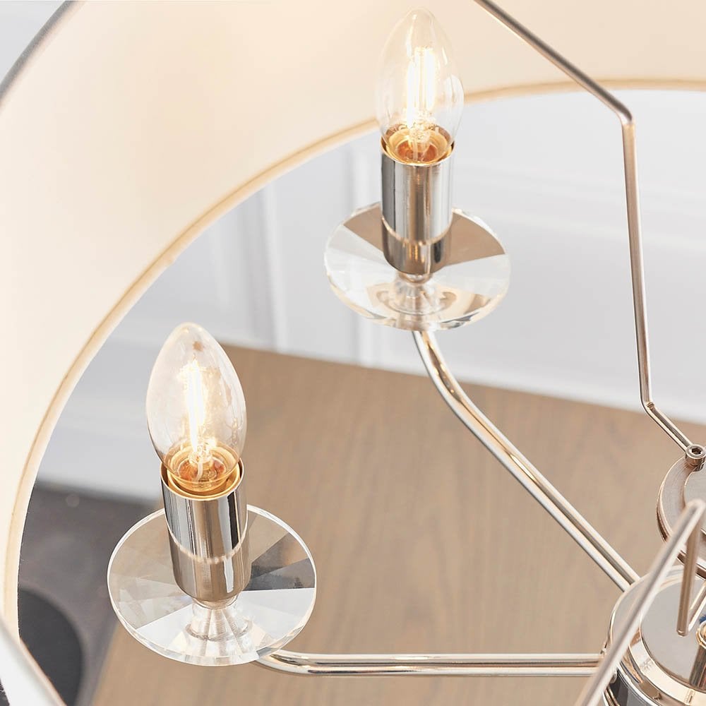 Nixon 6 Light Ceiling Pendant in Nickel