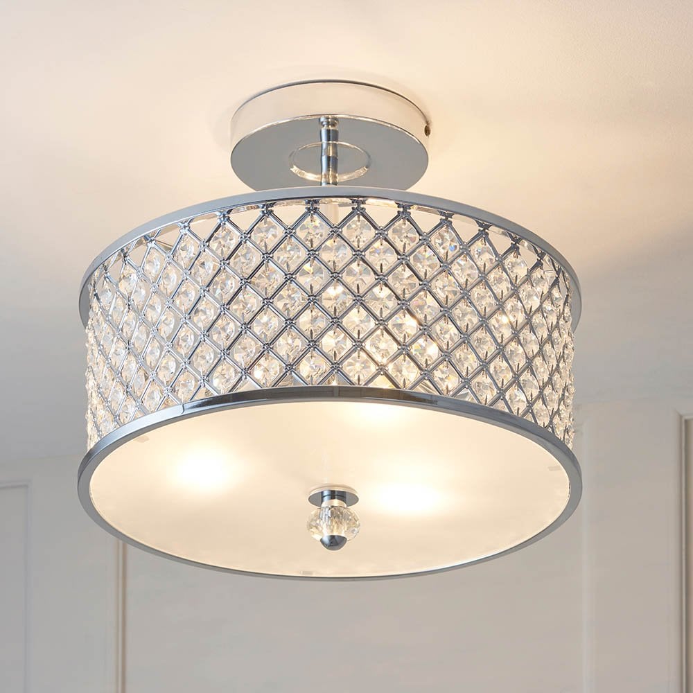 Hudson 3 Light Semi-Flush in Chrome