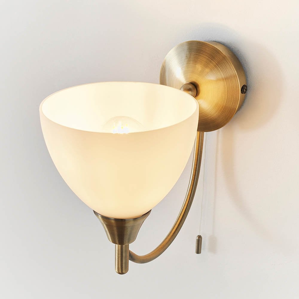 Alton Wall Light in Antique Brass