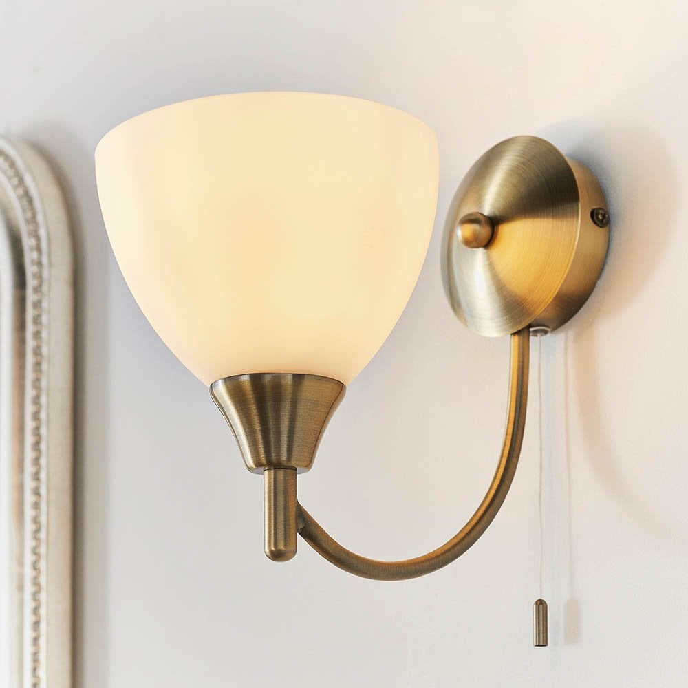 Alton Wall Light in Antique Brass