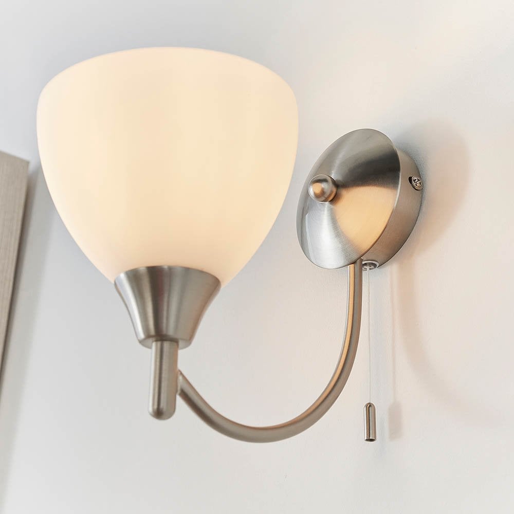 Alton Wall Light in Satin Chrome