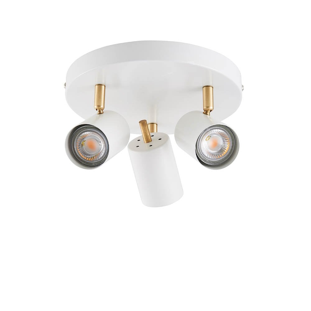 Gull Round Plate Mounted in White Finish
