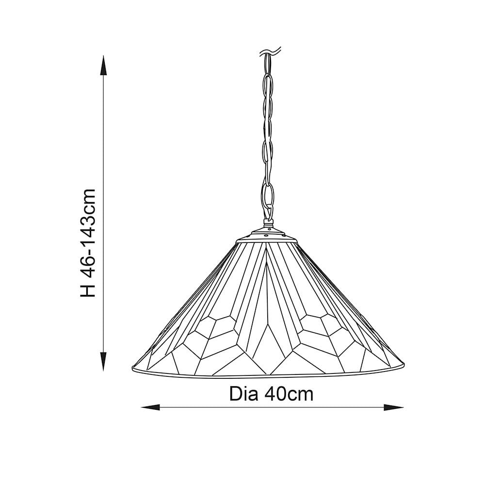 Astoria Medium Ceiling Pendant Tiffany Style