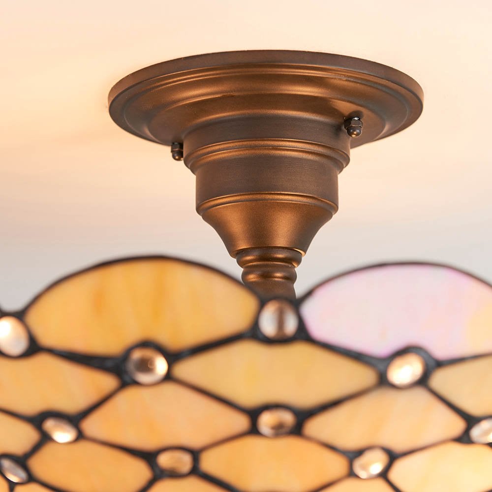 Pearl 3Light Semi-Flush Fitting