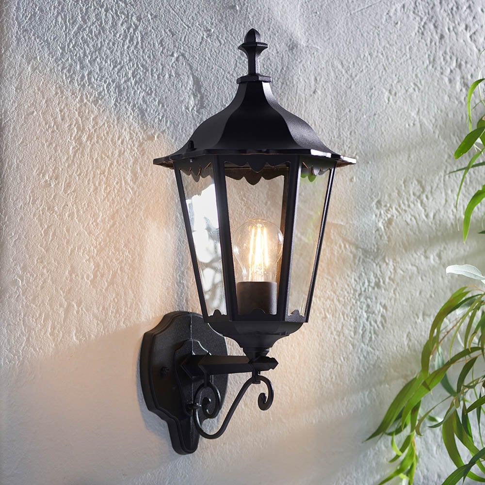 Burford Wall Light in Black Finish IP44