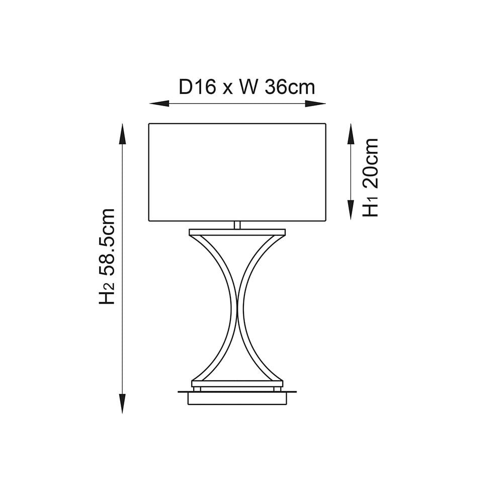 Epalle Table Lamp in Chrome C/W Shade