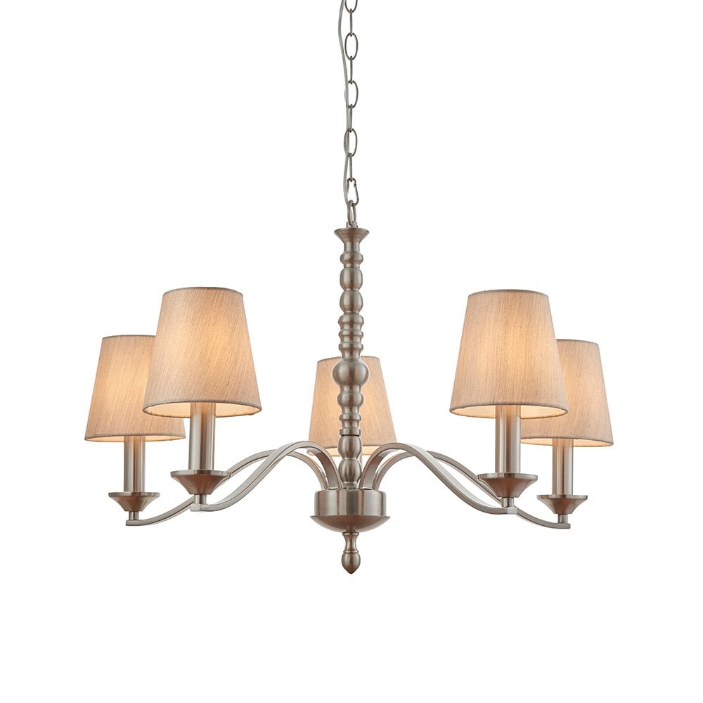 Astaire 5 Light in Satin Nickel Finish