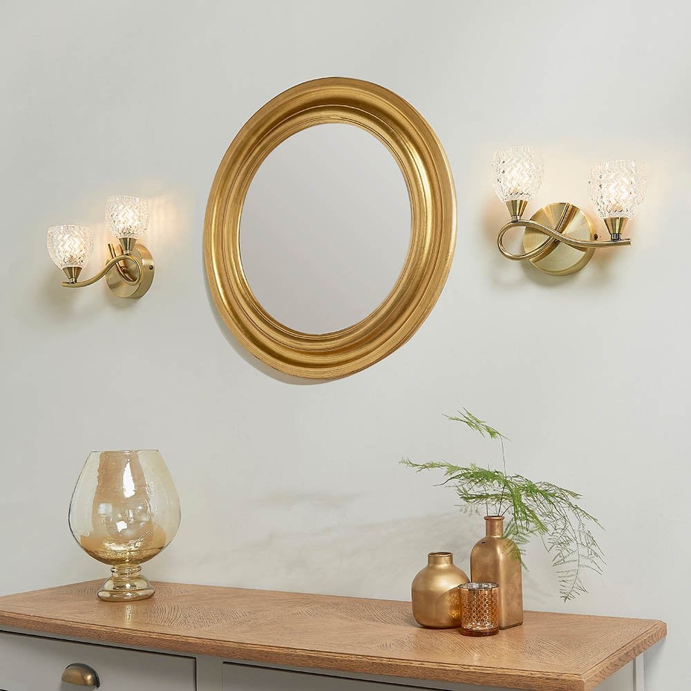 Boyer 2 Light Left in Antique Brass Finish