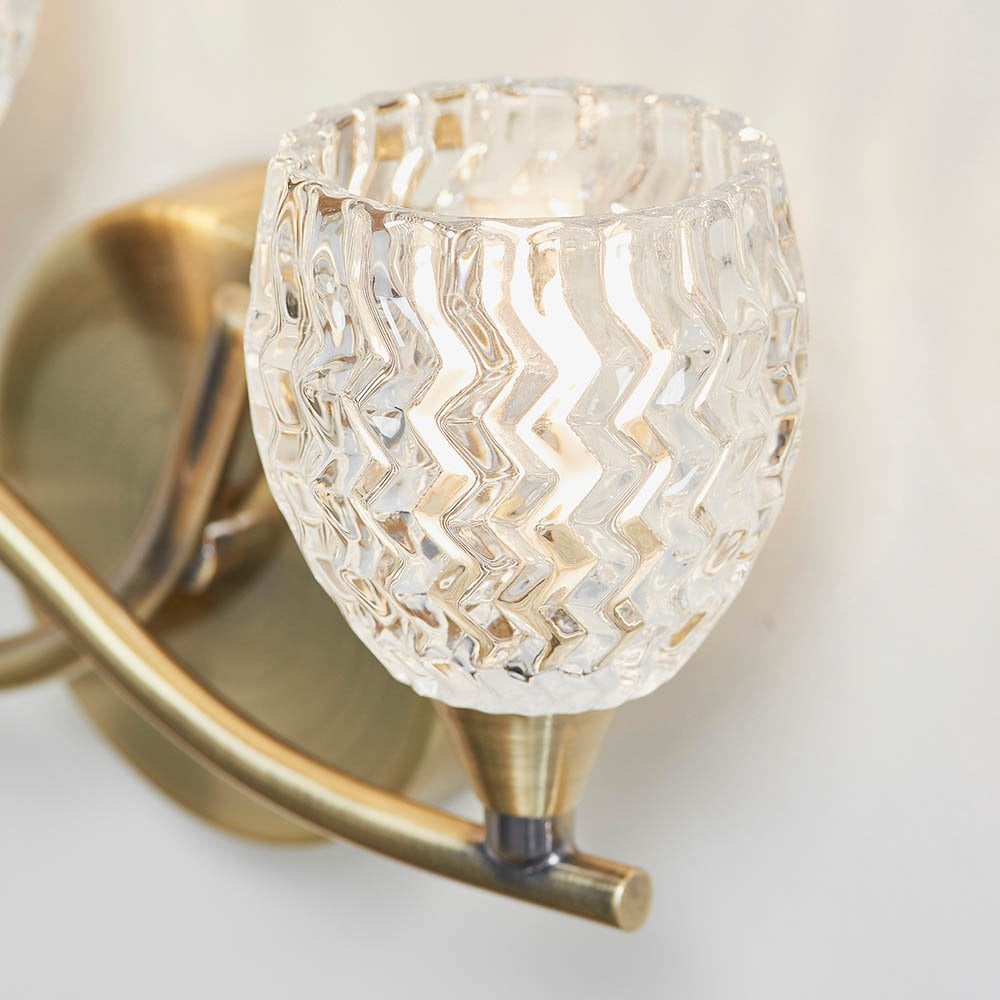Boyer 2 Light Left in Antique Brass Finish