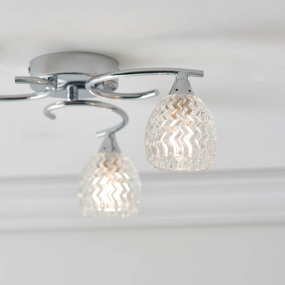 Boyer 3 Light Semi Flush in Chrome