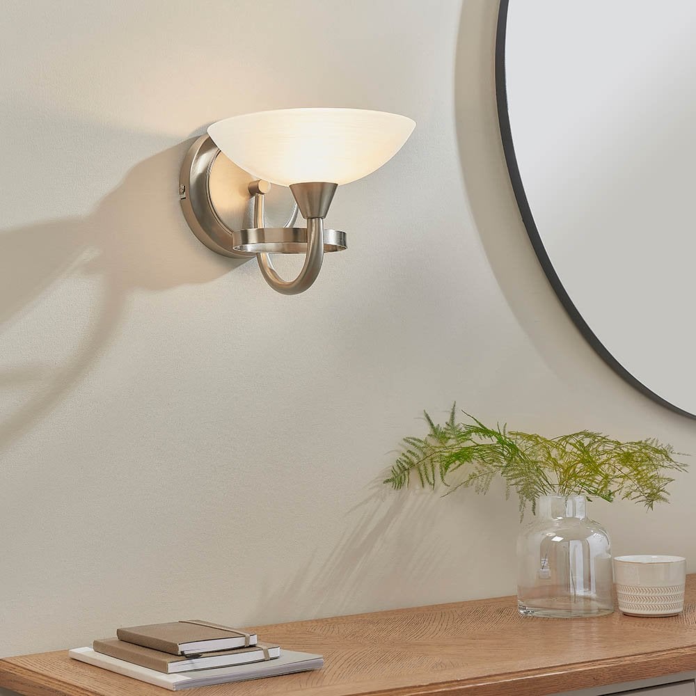 Cagney Wall Light in Satin Chrome