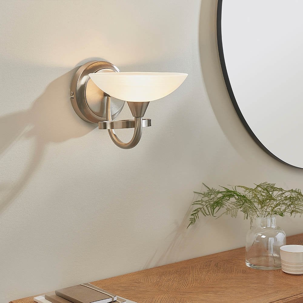Cagney Wall Light in Satin Chrome