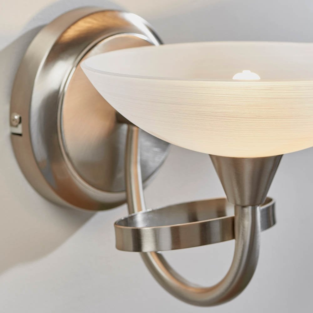 Cagney Wall Light in Satin Chrome