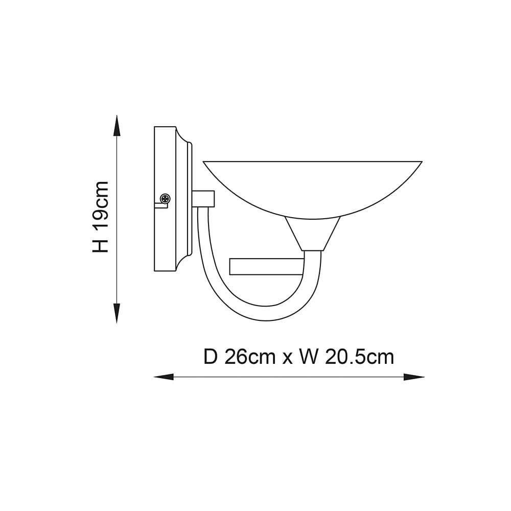 Cagney Wall Light in Satin Chrome