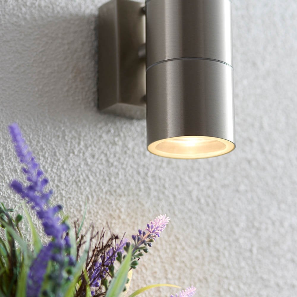 Canon Up and Down Wall Light in Stainless Steel IP44